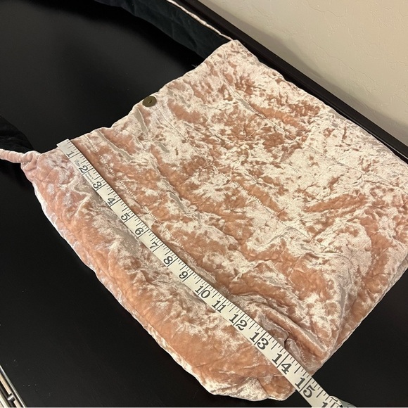 Velour Double sided crossbody Bag, boho chic,zebra print, lace accent - Picture 12 of 15